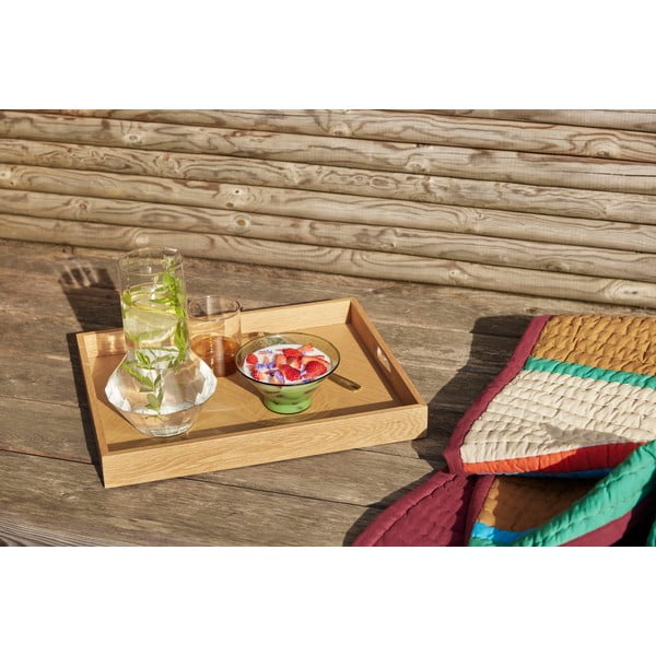 Servírovací dřevěný podnos 35x45 cm Structure – Hübsch-image-2