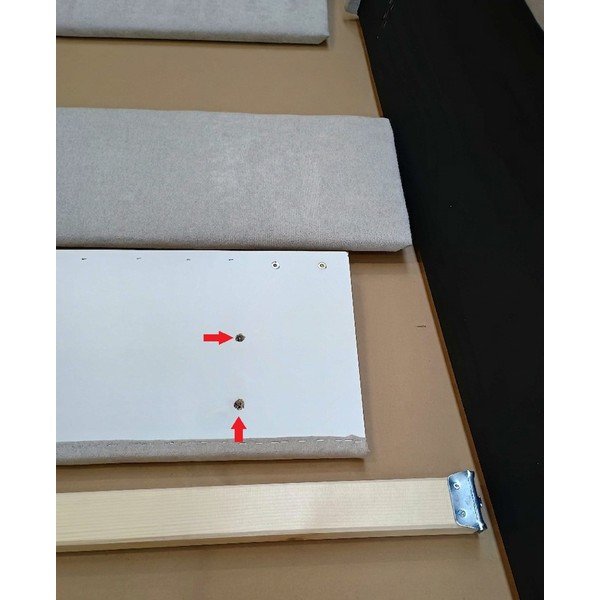 Béžová čalouněná dvoulůžková postel s úložným prostorem s roštem 180x200 cm Thessa Bold Line - II. jakost – Bonami Selection-image-4