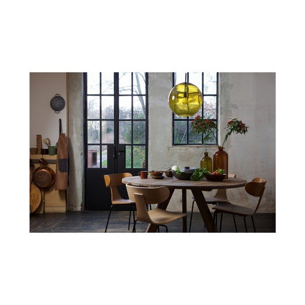 Tmavě oranžová skleněná váza BePureHome Chemistry, výška 40 cm-image-3