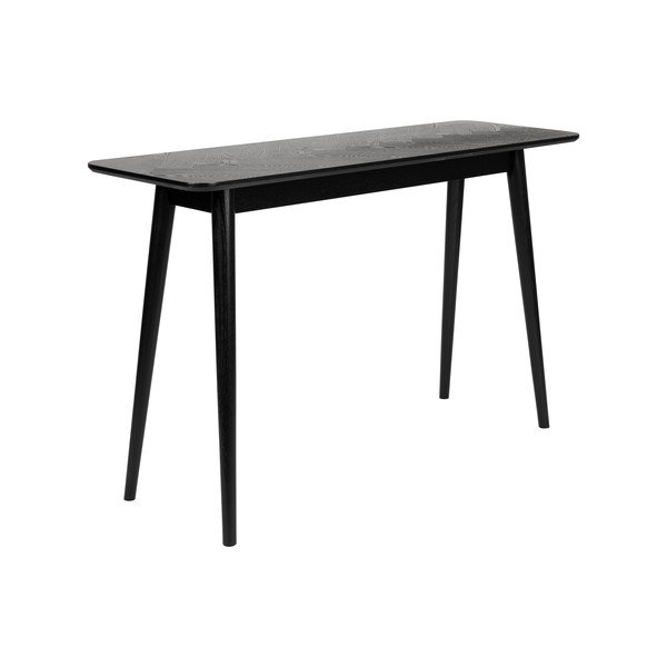 Černý konzolový stolek 40x120 cm Fabio – White Label-image-2