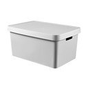 Šedý úložný box s víkem Curver Infinity, 45 l