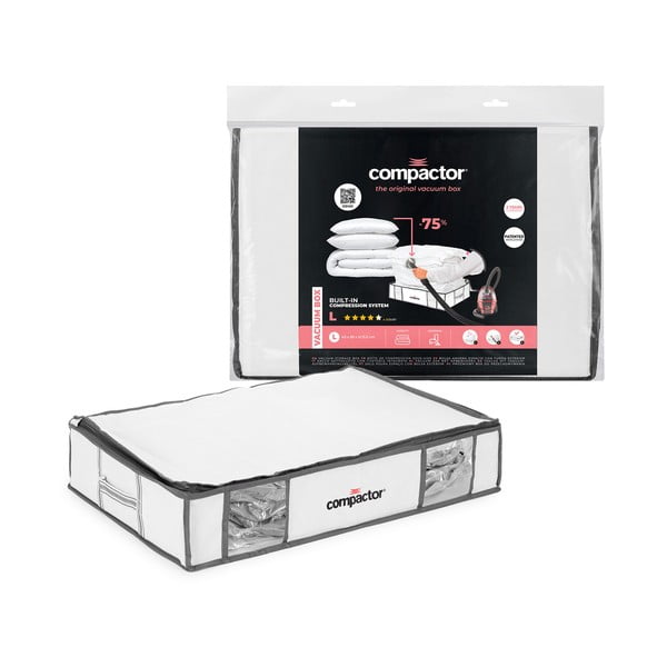 Vakuový vyztužený látkový úložný box na oblečení 65x50x15,5 cm Life – Compactor