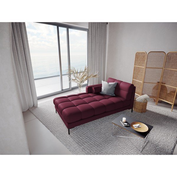 Tmavě červená lenoška Cosmopolitan Design Bali, levý roh-image-4