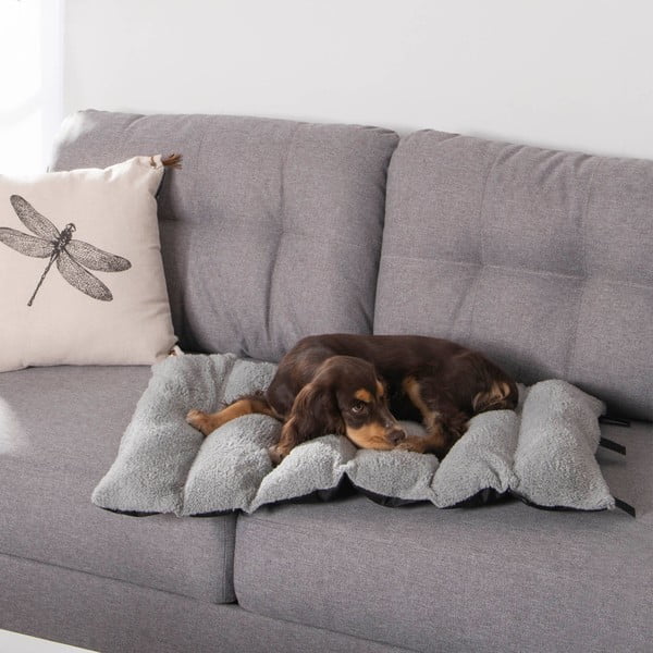 Černá deka pro psa s beránkem 50x80 cm – Love Story-image-1