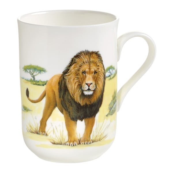 Hrnek z kostního porcelánu Maxwell & Williams Animals Lion, 330 ml