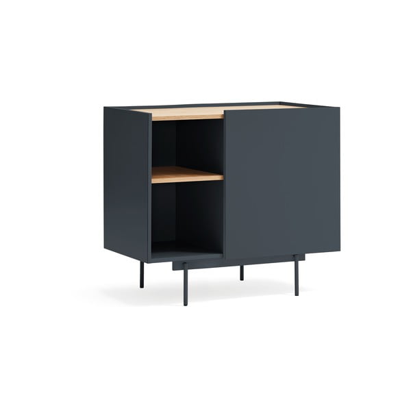 Nízká komoda v dekoru dubu v antracitovo-přírodní barvě 90x78 cm Otto – Teulat-image-1