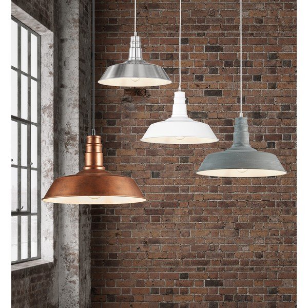 Kovové závěsné svítidlo v měděné barvě s kovovým stínidlem ø 36 cm Will – Reality-image-2