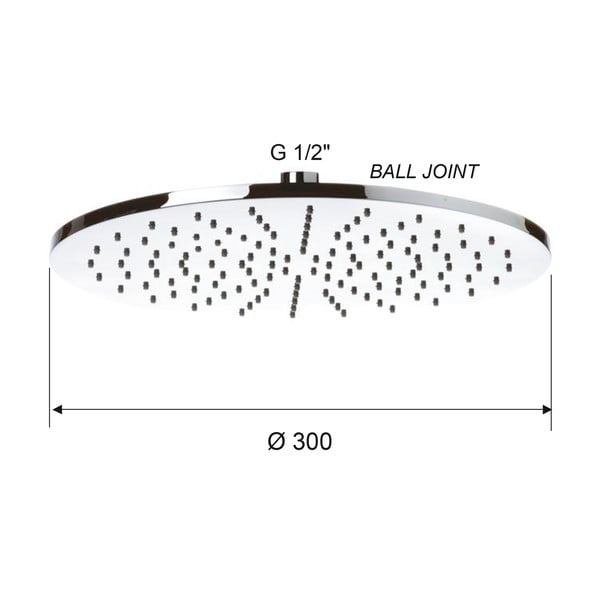 Mosazná hlavová sprcha ve zlaté barvě ø 30 cm – Sapho-image-1