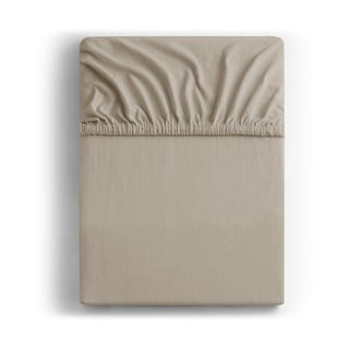 Světle hnědé napínací prostěradlo jersey 220x200 cm Amber – Restilo