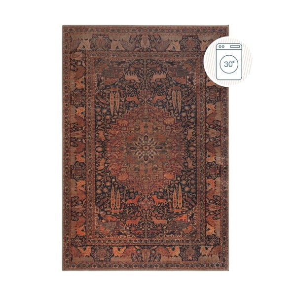 Vínový pratelný koberec 152x230 cm Nico Global – Flair Rugs