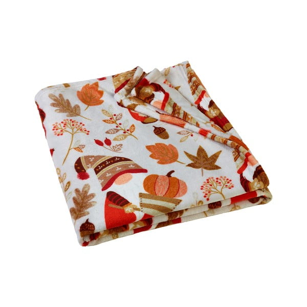 Oranžová/hnědá deka z mikroplyše 130x170 cm Woodland Gonks – Catherine Lansfield