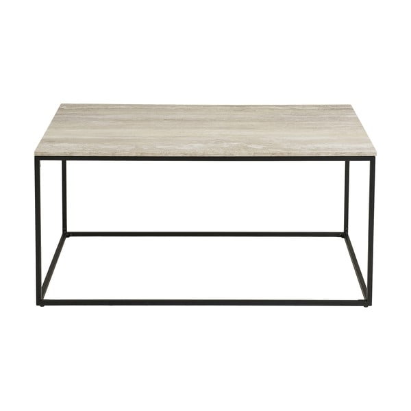 Černý/béžový konferenční stolek v dekoru kamene 60x90 cm Vita – House Nordic-image-2