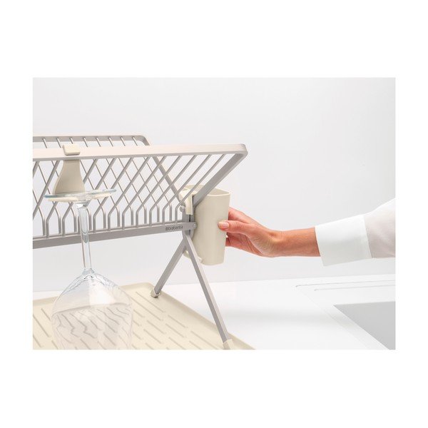 Béžový kovový dvoupatrový odkapávač 42x51 cm – Brabantia-image-2