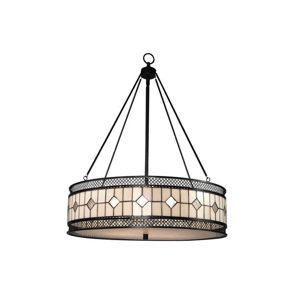 Kovové závěsné svítidlo se skleněným stínidlem ø 60 cm Waldorf – Premier Housewares-image-2