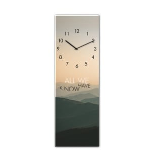 Nástěnné hodiny Styler Glassclock Mountains, 20 x 60 cm