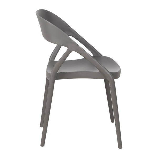 Šedé plastové jídelní židle v sadě 2 ks – Ixia-image-4