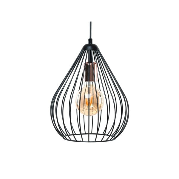 Černé závěsné svítidlo s kovovým stínidlem ø 24 cm Fasah – Opviq lights-image-2