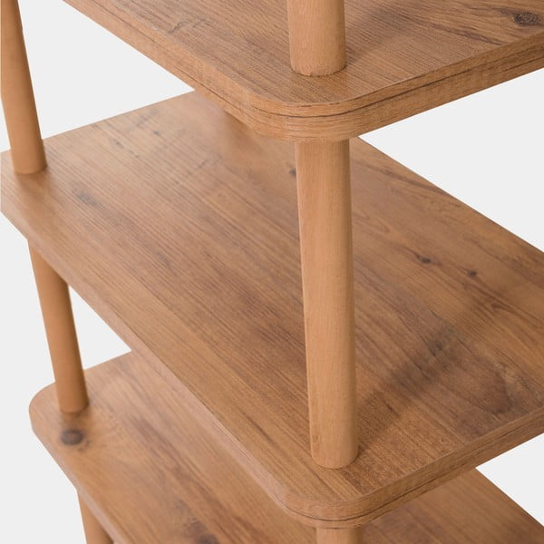 Knihovna v dekoru borovice v přírodní barvě 80x168,5 cm Step – Kalune Design-image-4