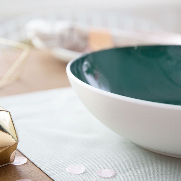 Bílo-zelená porcelánová servírovací miska Villeroy & Boch Uni, ⌀ 26 cm-image-3