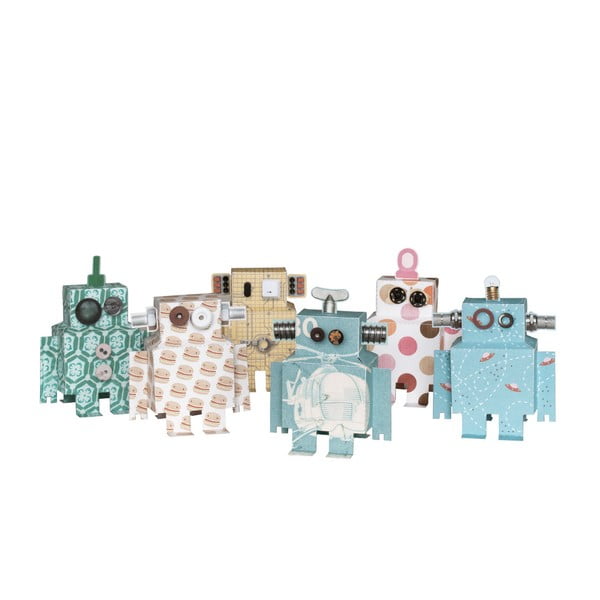 Sada 6 papírových robotů Studio Ditte Robots