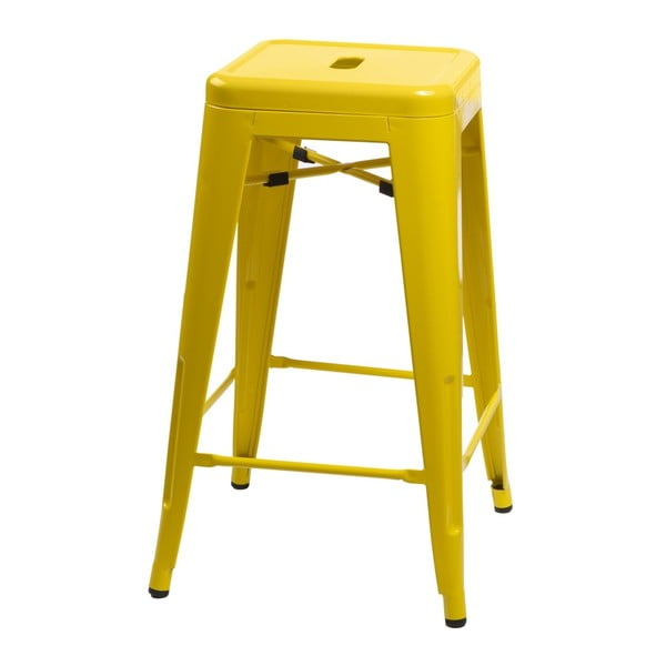 Žlutá barová stolička D2 Paris, výška 66 cm