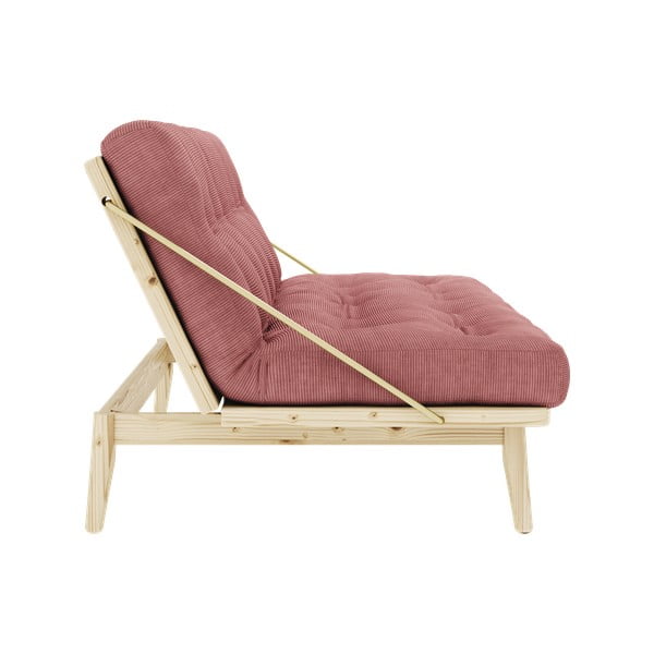 Růžová manšestrová rozkládací pohovka 190 cm Folk – Karup Design-image-4