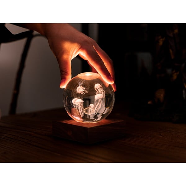 Tmavě hnědá světelná dekorace na USB Amber – Gingko-image-4