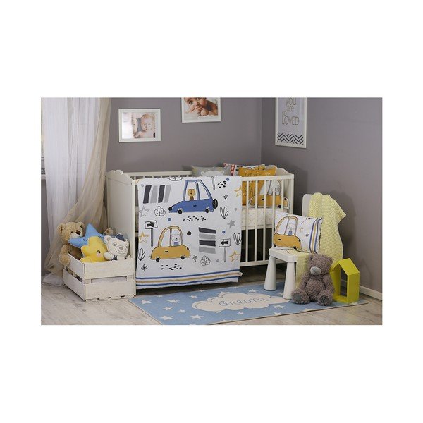 Dětské bavlněné povlečení s prostěradlem na jednolůžko Mike & Co. NEW YORK Mirra Fesso, 100 x 150 cm-image-1