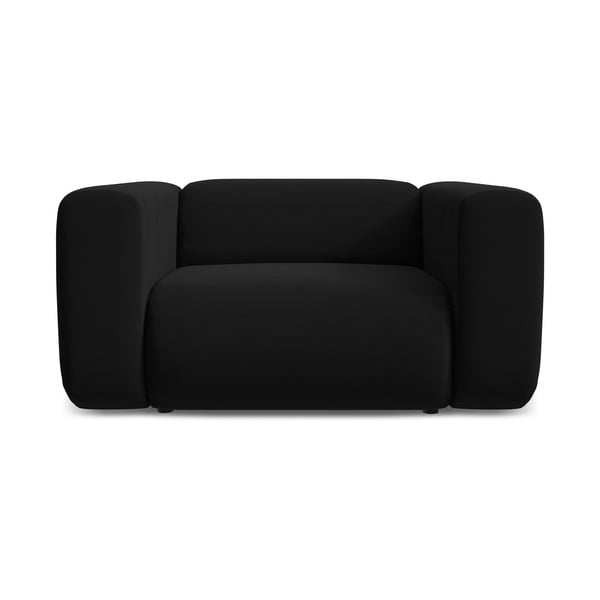 Černé sametové křeslo Ekahi – Makamii-image-2