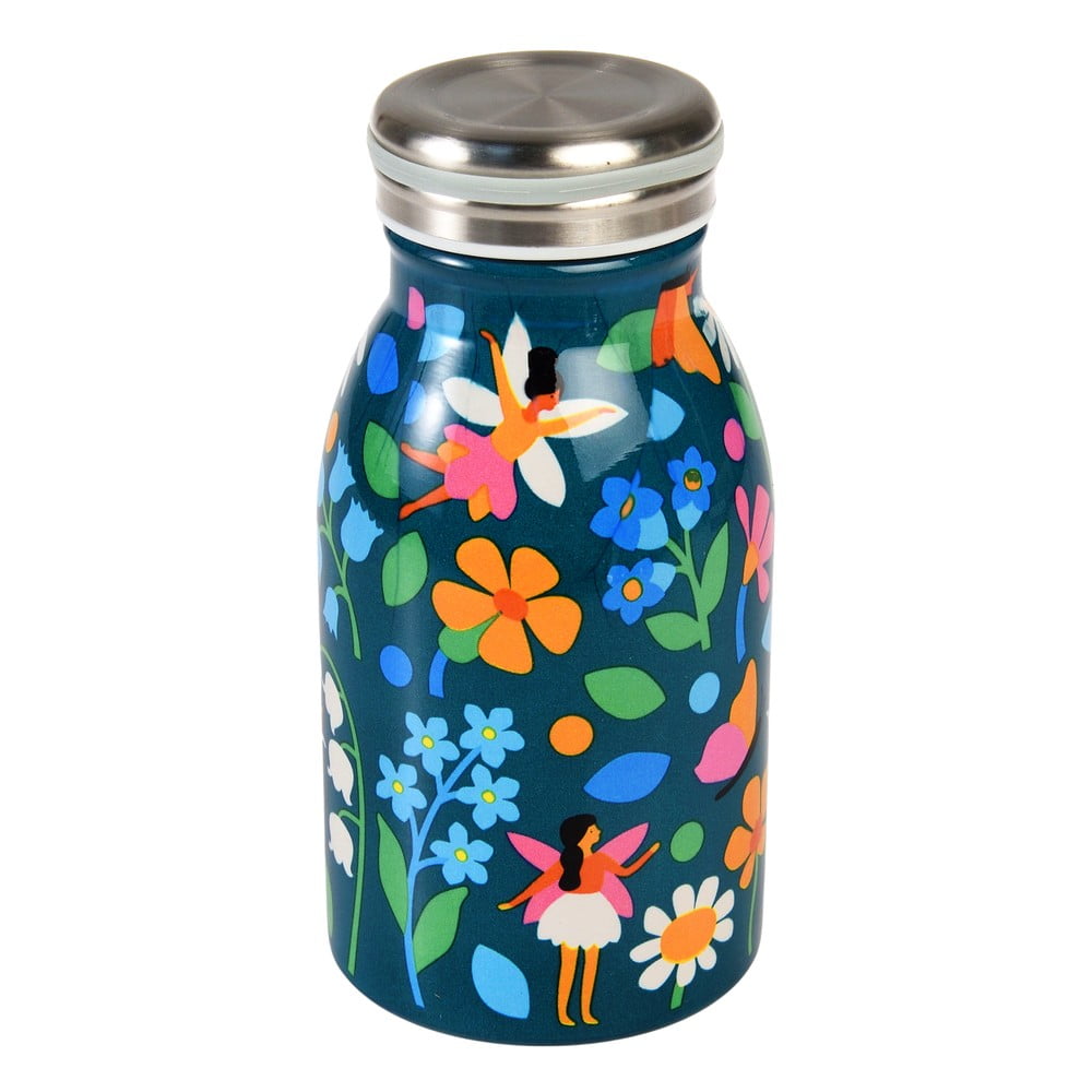 Modrá nerezová dětská lahev 250 ml Fairies in the Garden – Rex London