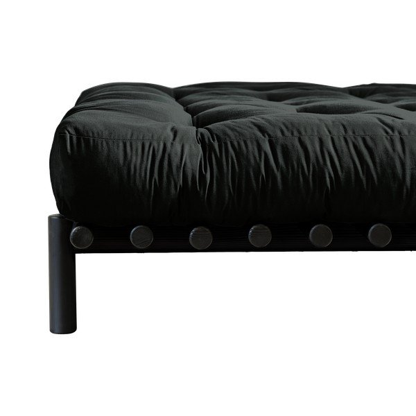 Černý rám postele z borovicového dřeva Karup Design Pace Black, 140 x 200  cm-image-3