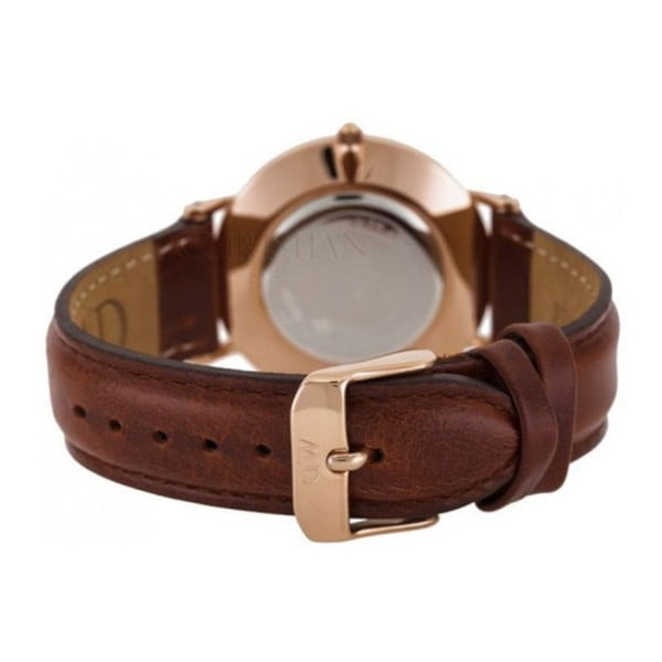 Dámské hodinky s koženým řemínkem a ciferníkem růžovozlaté barvy Daniel Wellington St Mawes, ⌀ 34 mm-image-1