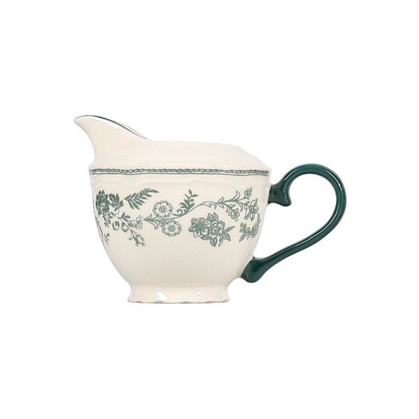 Zelená/slonovinová porcelánová konvička na mléko 180 ml Cyril – S|P Collection-image-2