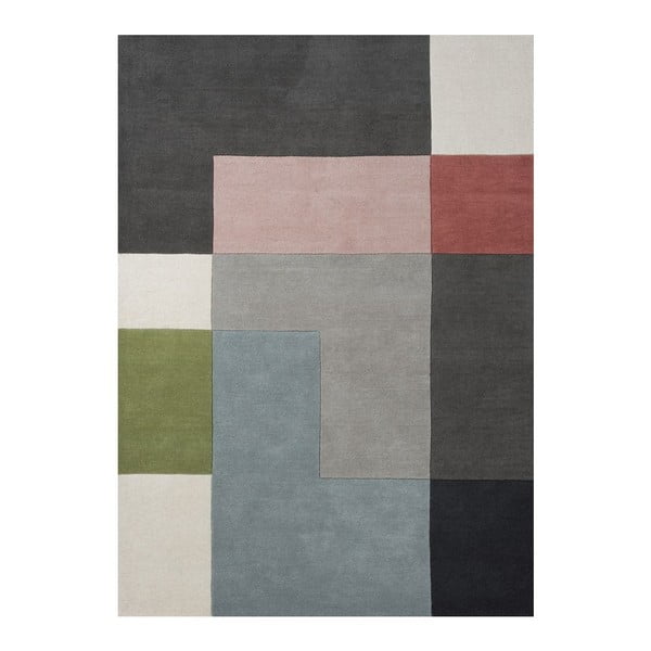Vlněný koberec Tetris Powder, 170x240 cm