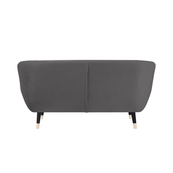 Šedá pohovka s černými nohami Mazzini Sofas Amelie, 158 cm-image-4