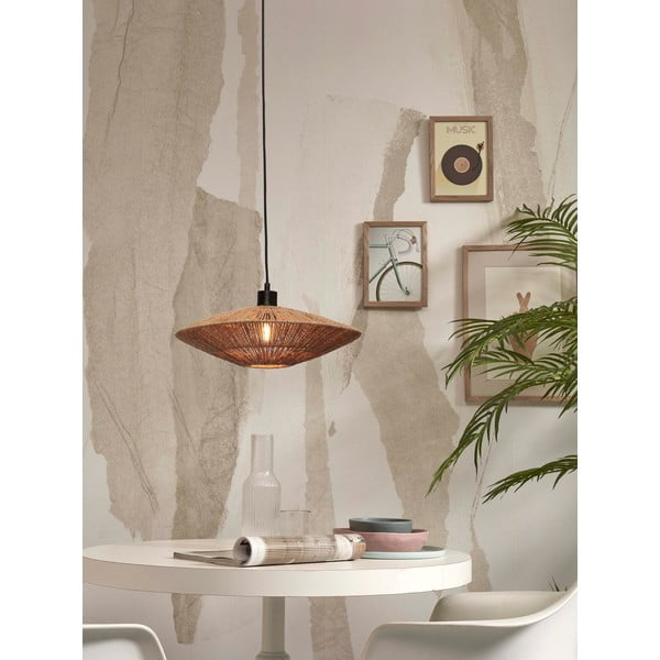 Závěsné svítidlo se stínidlem z juty v přírodní barvě ø 40 cm Iguazu – Good&Mojo-image-3