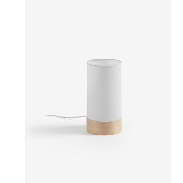 Bílá/v přírodní barvě dětská lampička z bukového dřeva Slat – Kave Home-image-3