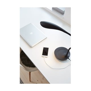 Černá stolní lampička s USB portem Markslöjd Swan