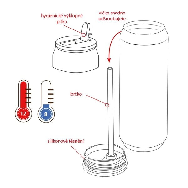 Modrá termoska 700 ml – Orion-image-3