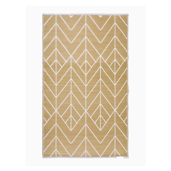 Béžovo-zlatý oboustranný venkovní koberec z recyklovaného plastu Fab Hab Sydney, 150 x 240 cm-image-1