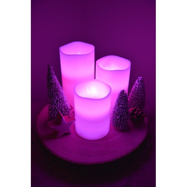 LED svíčky v sadě 3 ks (výška 10 cm) – Hilight-image-4