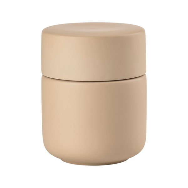 Béžový kameninový koupelnový organizér na vatové tampony Ume – Zone