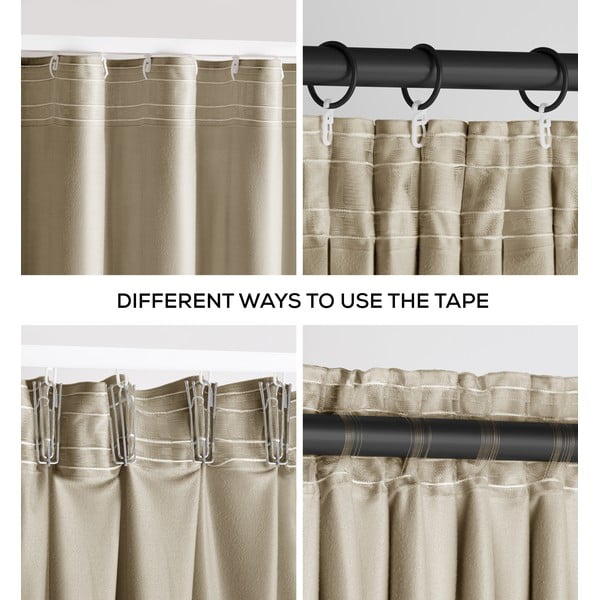 Hnědý/béžový sametový dimout závěs 140x245 cm Pleat – Restilo-image-2