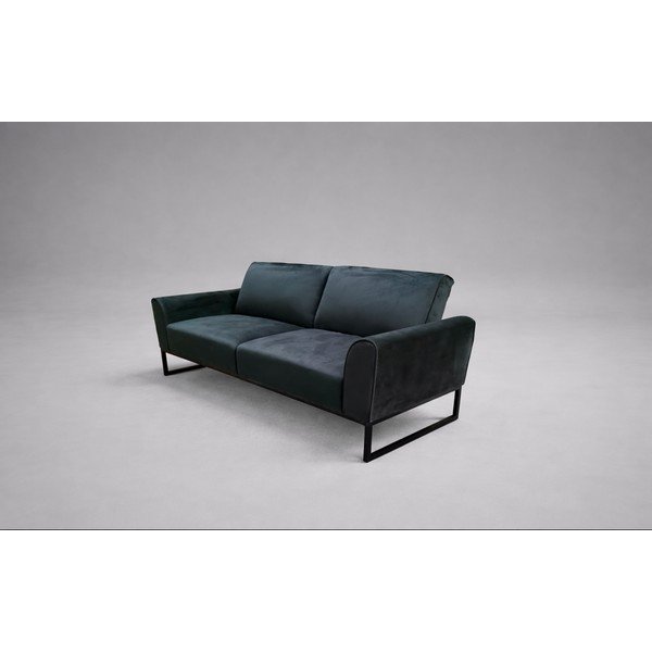 Černá sametová polohovací/rozkládací pohovka 217 cm Adley - II. jakost – CosmoLiving by Cosmopolitan-image-2