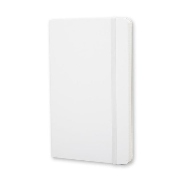 Zápisník Moleskine Hard 21x13 cm, bílý + čtverečkované stránky