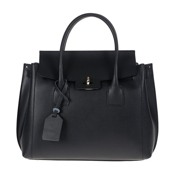 Černá kožená kabelka Pitti Bags Nina