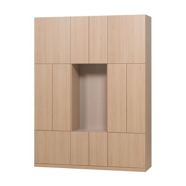 Modulární skříň v přírodní barvě 162x215 cm Build – WOOOD-image-2