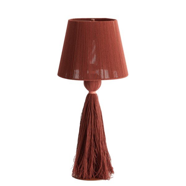 Stolní lampa v cihlové barvě s textilním stínidlem (výška 58 cm) Espino – Light & Living