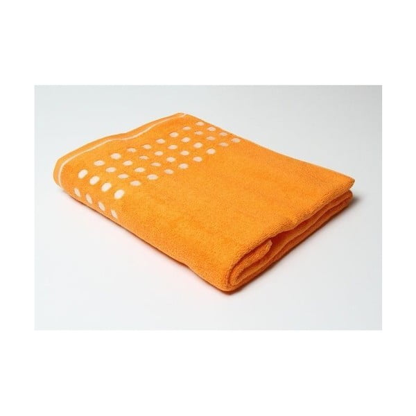 Ručník, tečkovaný oranžový, 140x70