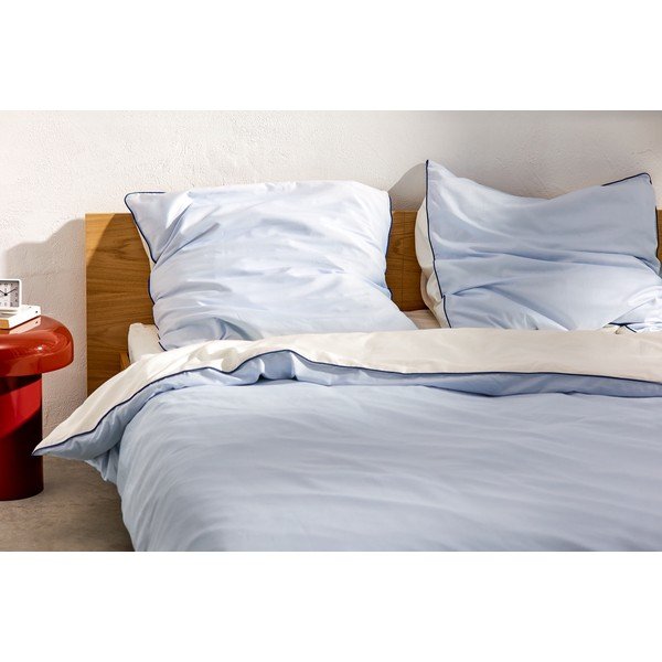 Světle modrý povlak na peřinu na jednolůžko z bavlněného saténu 140x200 cm Oba – noo.ma-image-4